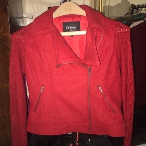 Womens Red “Ci Sono” Jacket